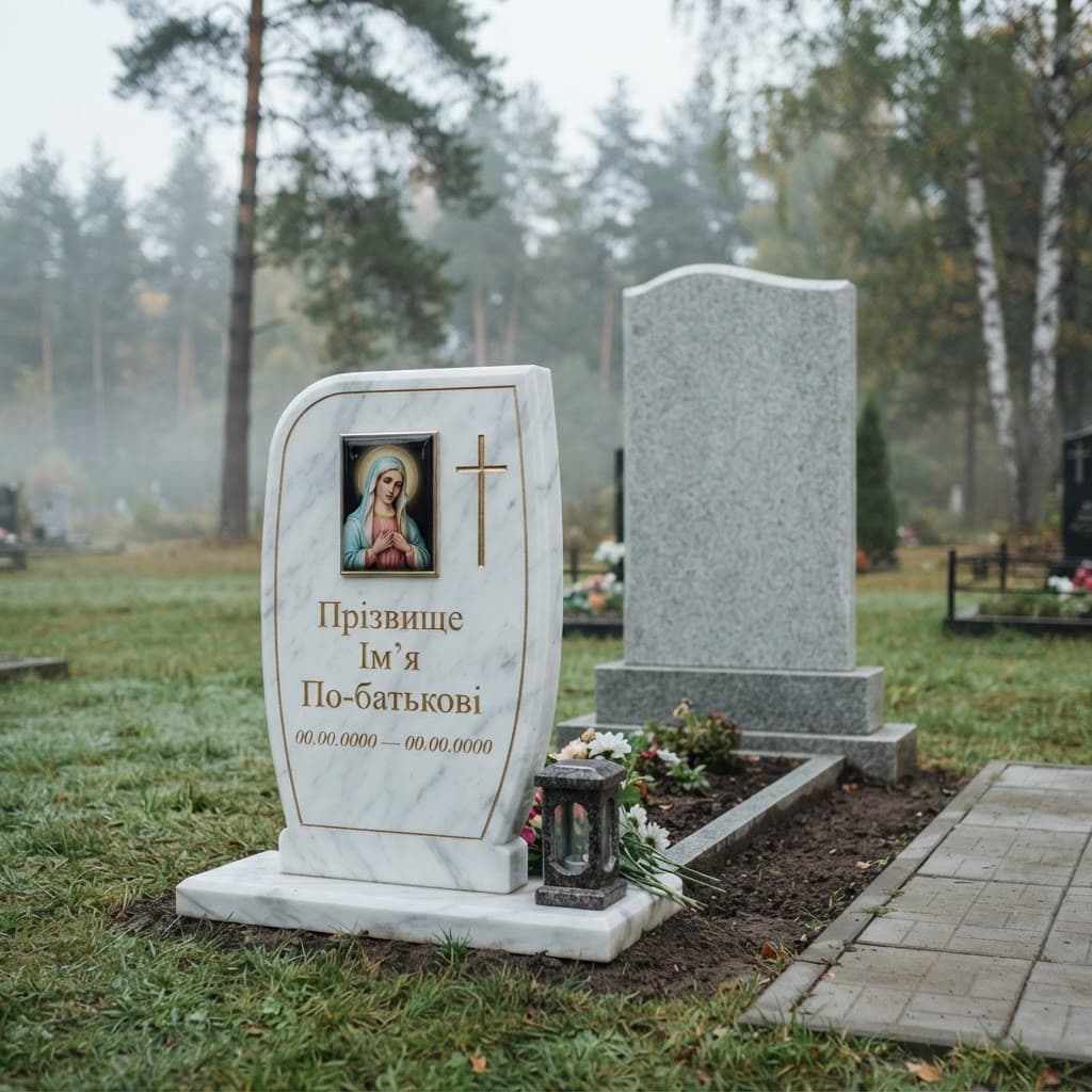 Пам'ятник «Дитячий пам'ятник — білий мармур, базове оздоблення» №114 — дитячий пам'ятник, мармур, білий