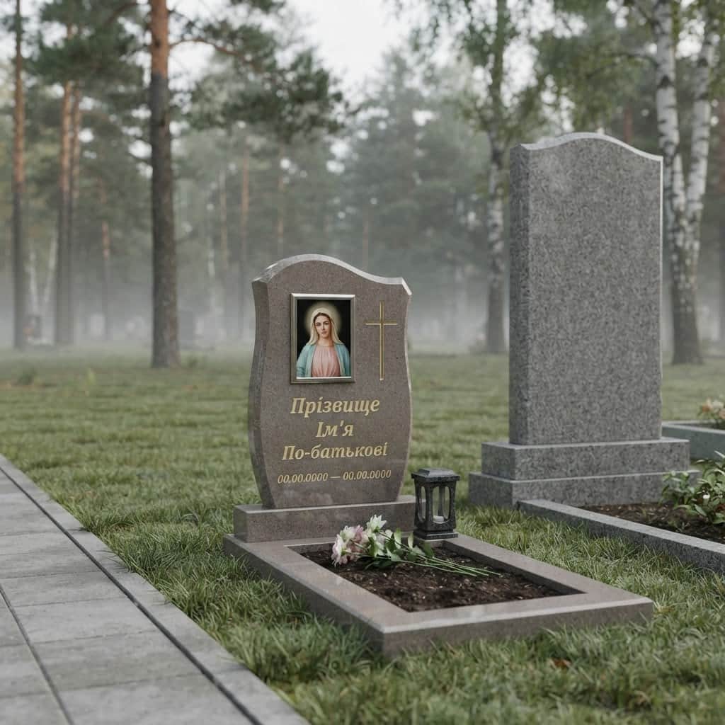Пам'ятник «Дитячий пам'ятник — корнинський граніт, проста форма» №118 — дитячий пам'ятник, корнинський, сірий