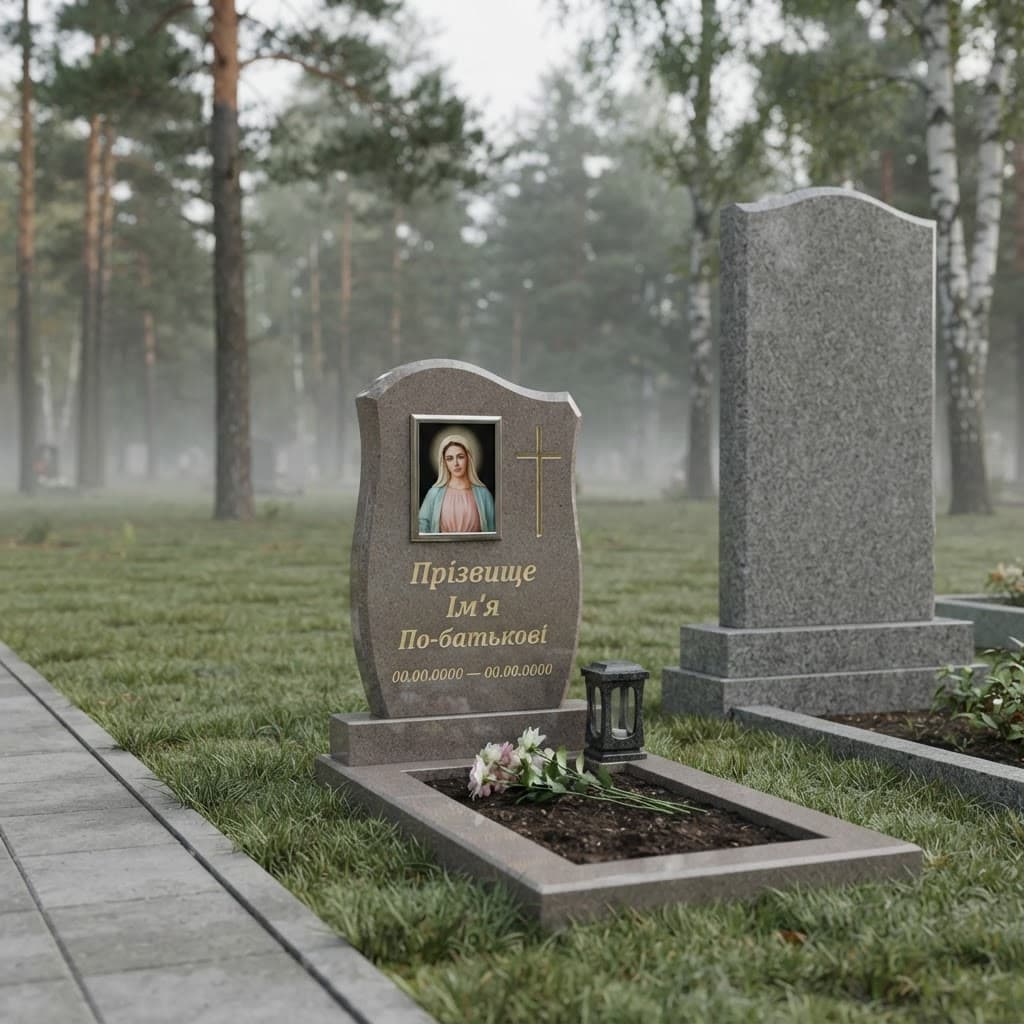 Пам'ятник «Дитячий пам'ятник — корнинський граніт, проста форма» №118 — дитячий пам'ятник, корнинський, сірий